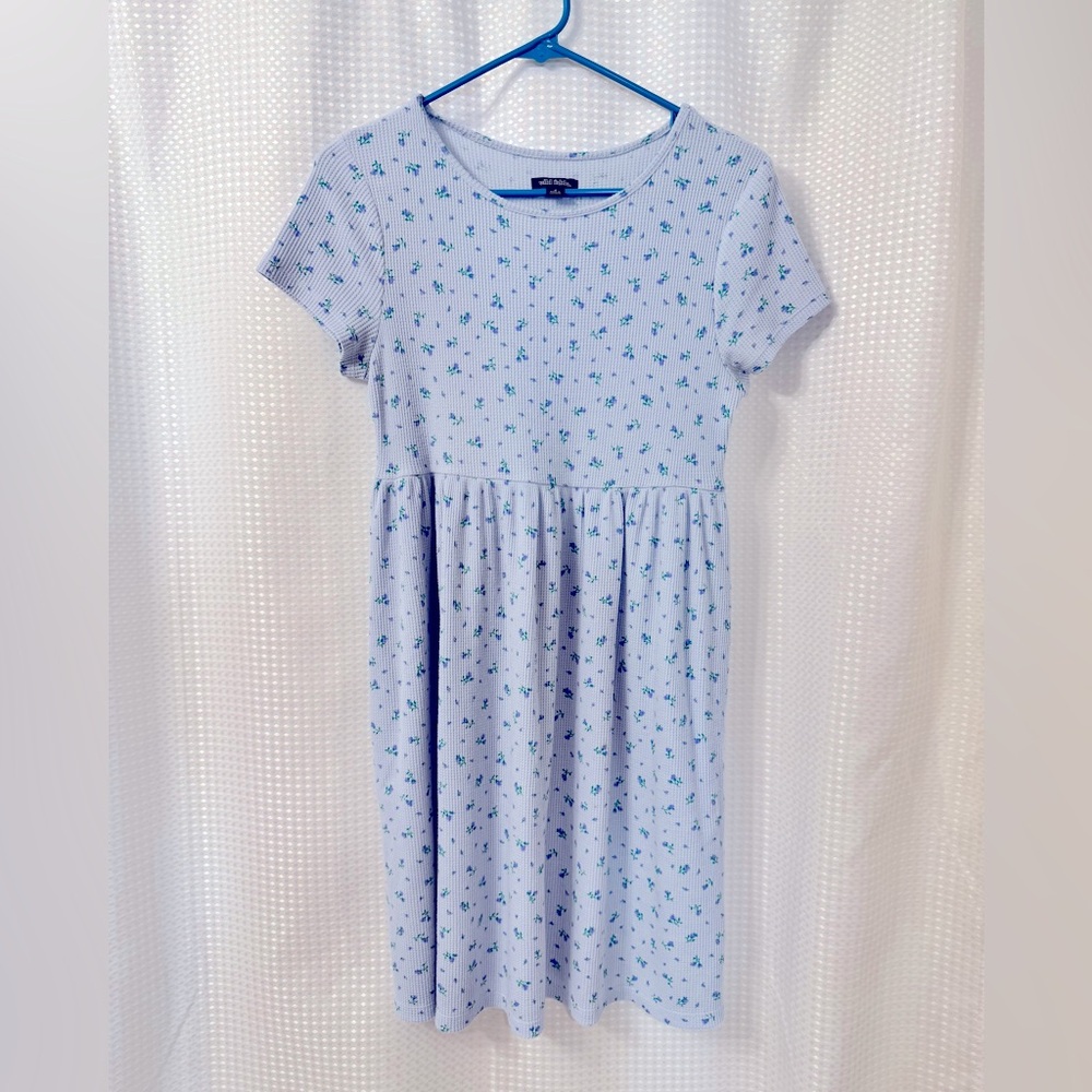 Wild Fable Floral Babydoll Dress. Blue. Size Medium.